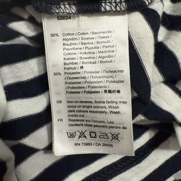 Helly Hansen Fjord Polo Men’s XL Navy Stripe Coastal Preppy Golf Weekend Casual - Picture 8 of 12